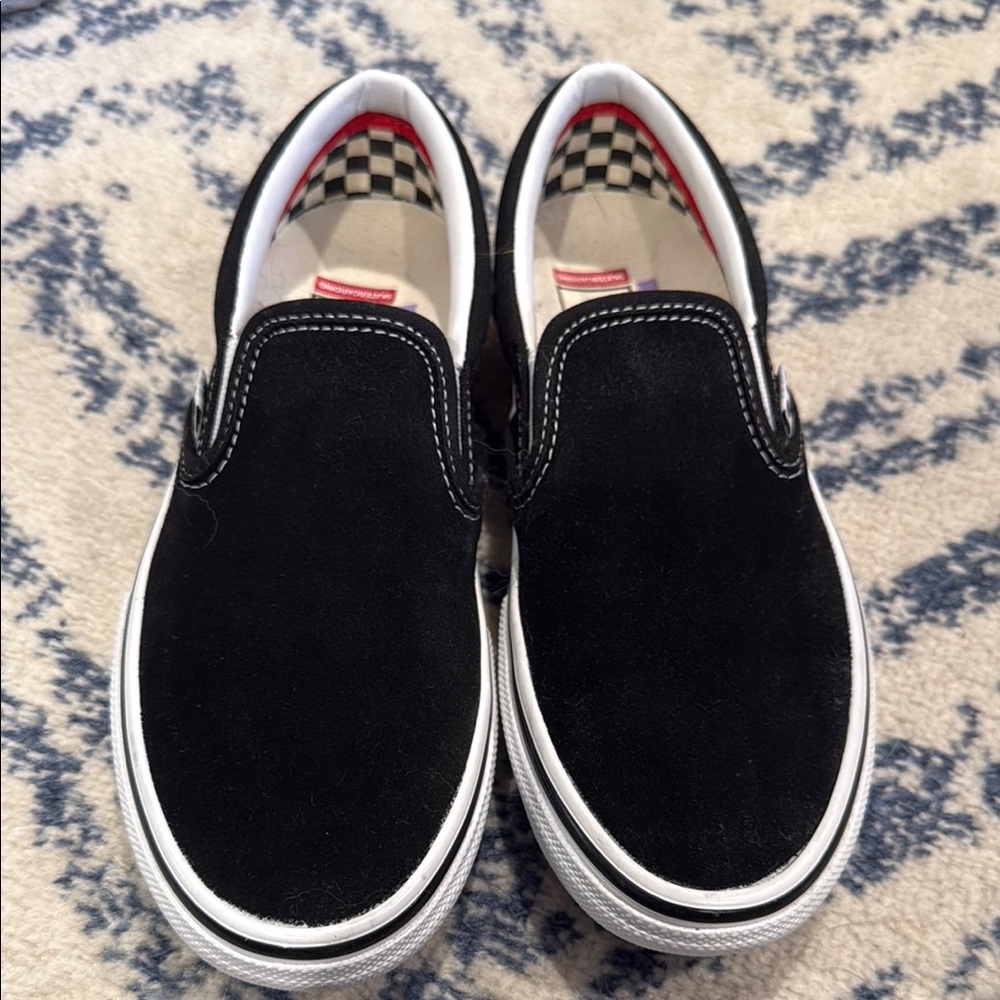 Vans Black Slip-On Sneakers with Canvas Upper